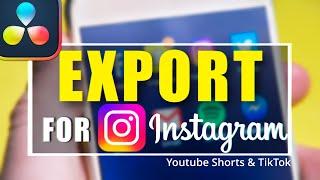 Edit and Export VERTICAL VIDEOS for Instagram  Davinci Resolve 19 Tutorial