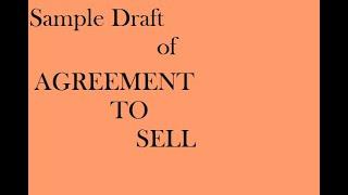 Templete of Agreement to sell #sample Legal Drafting #legal  #drafts  #template