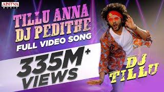 #TilluAnnaDJPedithe Full Video Song DJ Tillu Songs Siddu Neha Shetty Vimal Krishna Ram Miriyala