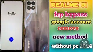 Realme 8i Frp bypass  android 121314 Google account remove  Realme 8i Frp bypass 2024 without pc