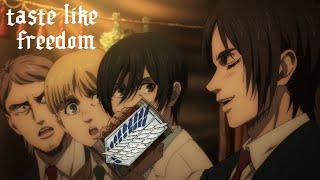 All scenes Eren says Jiyuu freedom