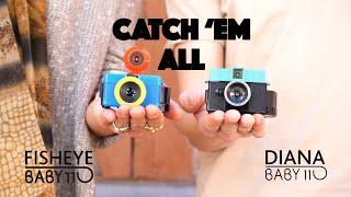 Catch em all with the Fisheye Baby and Diana Baby 110 Cameras