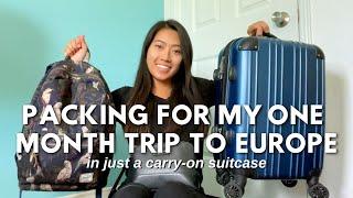 PACKING ONE CARRY-ON SUITCASE FOR ONE MONTH IN EUROPE  What and How I Pack for a Month-Long Trip