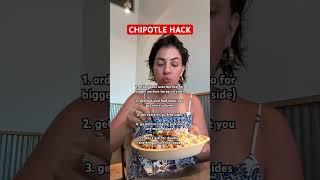 CHIPOTLE HACK TO GET MORE #chipotle #chipotlebowl #foodhacks #foodhack