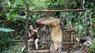 skills detecting crocodiles making spiked cages to trap them survival alone