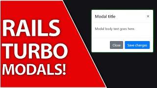 Turbo Frame Modals Popups  Ruby On Rails 7 Tutorial