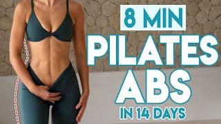 PILATES ABS in 14 DAYS  Deep Core Activation  8 min Pilates Workout