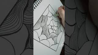 کاری که قبل از خواب انجام می دهم  الگوی دودل  Zentangle doodle  آموزش نقاشی