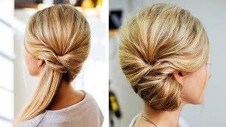 Criss-Cross  ponytail into bun transformation