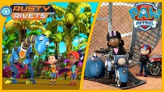 Paw Patrol Saves Mayor Goodway from a Giant Steel Rollerball + Rusty Rivets  Cartoon for Kids 2H