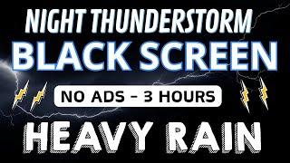 Sleep Faster With Best Rain And Thunder Sound To Healing Insomnia - Black Screen Relax Focus Sleep