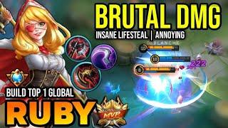 RUBY BEST BUILD 2023  BUILD TOP 1 GLOBAL RUBY GAMEPLAY  MOBILE LEGENDS