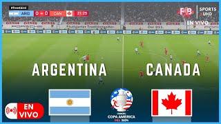 ARGENTINA VS CANADÁ EN VIVO  COPA AMÉRICA 2024  SIMULACIÓN Y PUNTUACIÓN EN VIVO #messi#copaamerica