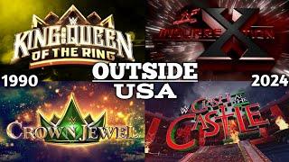 Every Outside USA WWE PPV Main Events Match Card Compilation 1990 - 2024