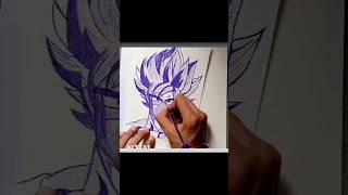 Ball Pen art challenge Son Goku From Dragon ball#shorts #30dayschallenge#viral#goku