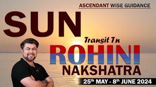For All Ascendants  Sun transit in Rohini Nakshtra  25 May - 8 June 2024  Analysis by Punneit