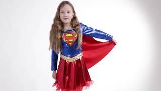 Supergirl Costume for Girls Deluxe edition  - Made By Funidelia