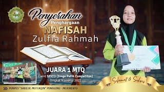 Penyerahan Penghargaan kepada Santri Berprestasi Atas Juara Tartil Al-Quran Tingkat Nasional