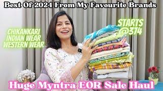 BEST Myntra EOR Sale Haul l Chikankari Kurta Sets Trousers Haul l Dream Simple