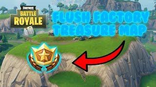 FLUSH FACTORY TREASURE MAP LOCATION - Fortnite Battle Royale