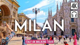 MILAN Italy 4K Walking Tour - Captions & Immersive Sound 4K Ultra HD60fps