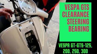Vespa GTS steering column problem rattle in the steering column How to repair DIY