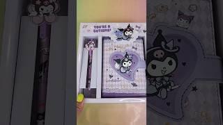 Kuromi stationery organizer journal and gel pen