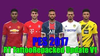 PES 2017  RT Mega Tattoopack Update V1  Review & Install