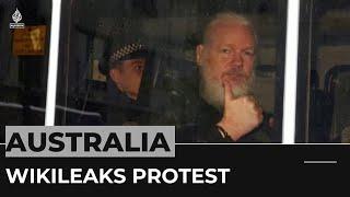 Australia protest Supporters call for release of WikiLeaks founder