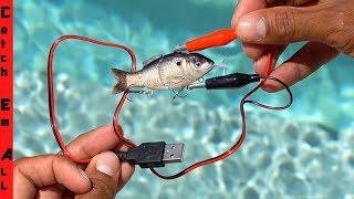 ELECTRIC FISHING LURE uses CHARGED ELECTRICITY to CATCH FISH