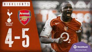 North London is red  Tottenham Hotspur 4-5 Arsenal  Classic highlights  2004