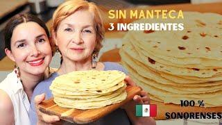 Tortillas de harina estilo Sonora  Sin Manteca  Las más suavecitas y deliciosas Tres ingredientes
