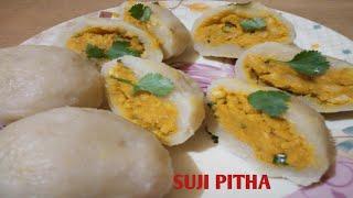 Suji  Rava Pitha  Stuffed Chana Daal Pitha