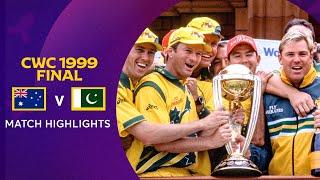 Cricket World Cup 1999 Final Australia v Pakistan  Match Highlights