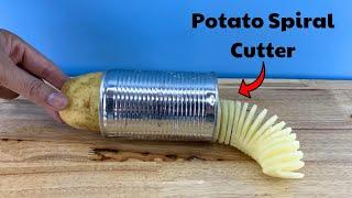 How To Make A Spiral Potato Cutter  DIY Spring Potato Machine