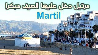 جو صيفي في مدينة مرتيل و الناس هرعت إلى الشاطئ مبكرا️‍️ Martil Nord du Maroc