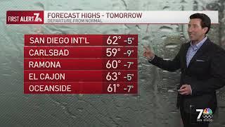 Feb. 19 2024  Scattered rain moves in Tuesday  San Diego Weather Today