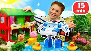 Alles in Ordnung. Wir spielen und lernen mit Robocar Poli. Spielzeugautos für Kinder