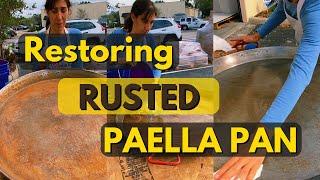 How To Restore A Rusted Carbon Steel Paella Pan - 32 Carbon Steel Paella Pan - Seasoning Paella pan