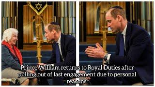 Prince William visits synagogue Marble Arch in London
