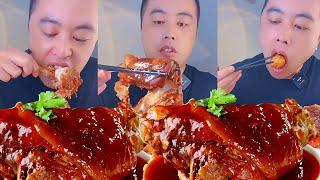 ASMR MUKBANG-Braised pork elbow spicy hot pot【Food Fanatic】