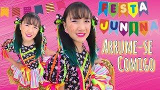 ARRUME-SE COMIGO PARA A FESTA JUNINA  Look Neon Unicórnio Get ready with me