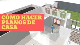 Cómo hacer PLANOS + IMÁGENES 3D de una casa  Fácil + Programa Gratuito