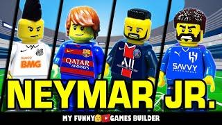 Life of NEYMAR JR. - Neymar story from Santos Barcelona and PSG to Al Hilal 2009-2023 in Lego