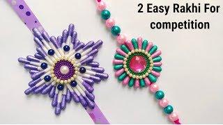 2 Easy Earbud Rakhi making ideas Rakhi for competition 2020 Earbud Rakhi.