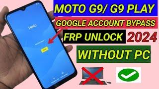 Moto G9 Google Account Bypass Without pc Moto Android 10 frp bypass 2024