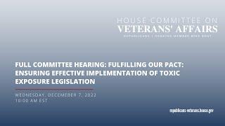 Full Committee Hearing  Implementation of PACT Act