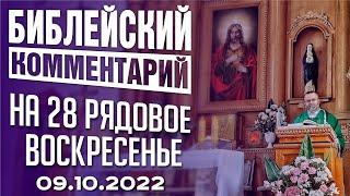 Библейский комментарий на 28 рядовое воскресенье 09.10.2022