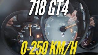 Porsche 718 Cayman GT4  0-250 kmh