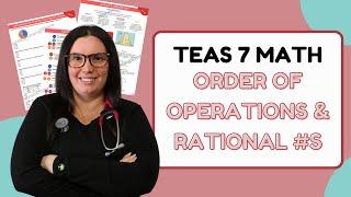 2024 ATI TEAS 7 Math Order of Operations Rational vs Irrational Numbers Practice Questions
